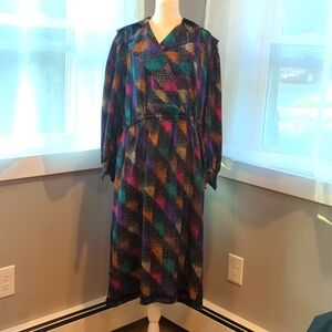80s Vintage Multicolor Dress